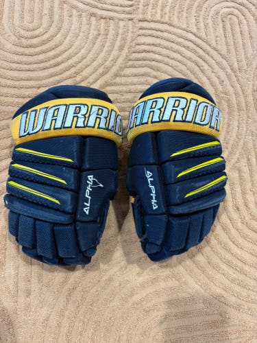 Blue Junior Warrior Alpha QX3 Gloves 10" (Used)