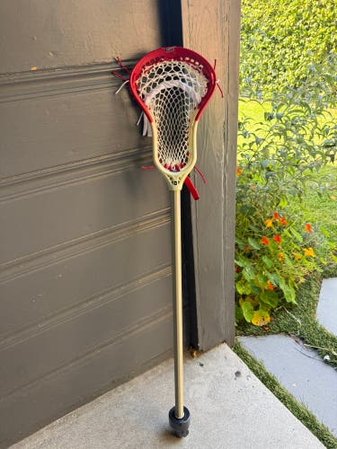 StringKing Mark 3V Raw dyed Red fade strung with Stringking 5S on Stringking Composite Pro 2 Shaft