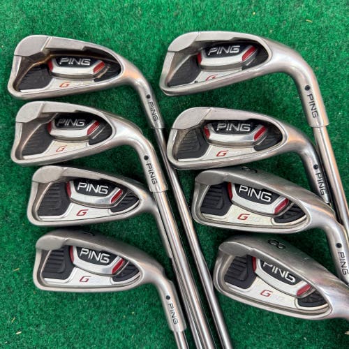 Ping G20 Iron Set 4-PW+UW Black Dot TFC 169 I  SENIOR FLEX RH 36.5" EUC
