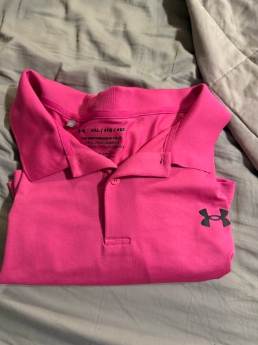 Pink XXXXL Men's Under Armour Shirt (Used)