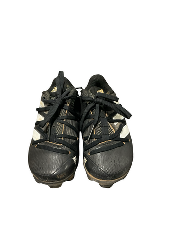 Used Adidas BLK/WHT ADIZERO BB/SB Cleats Black Youth 12.0 11834-S000049172