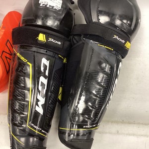 Used CCM TACKS 9080 Senior Shin Guards Black 15" 11851-S000045498
