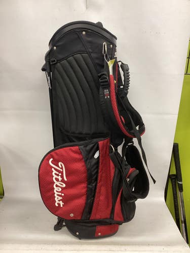 Used Titleist 6 SLOT Mens Stand Bag Black And Red 11851-S000045434