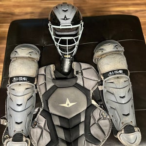 Gray/Black All Star System 7 Axis Catcher's Set (Used)