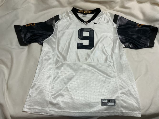 White XXL #9 WVU Men's Nike Football Jersey (Used)