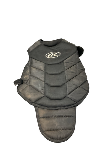Used Rawlings BLACK CHEST PROTECTOR Catchers Chest Protector Black Youth 11834-S000049085