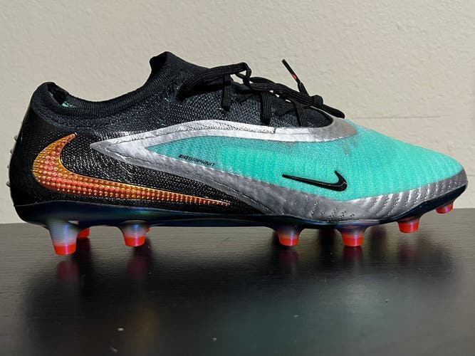 Nike Phantom 6 Low Elite AG Soccer Cleats Men's Size 10 Chrome Black IH3862-001