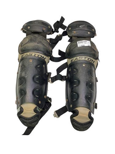 Used Easton SHIN GUARDS Catchers Leg Guards Black Intermed 11347-S000267166