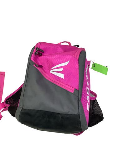 Used Easton 2  BAT BAG PINK BB/SB Player Backpack Grey And Pink 11347-S000267167