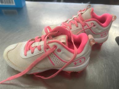 Used Under Armour 13 BB/SB Cleats Pink Youth 13.0 11497-S000157008