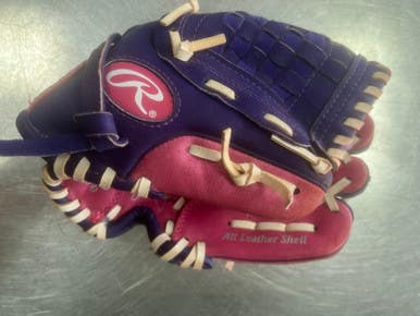 Used Rawlings HIGHLITE RH Throw Fastpitch Gloves Pink 10" 11497-S000157005