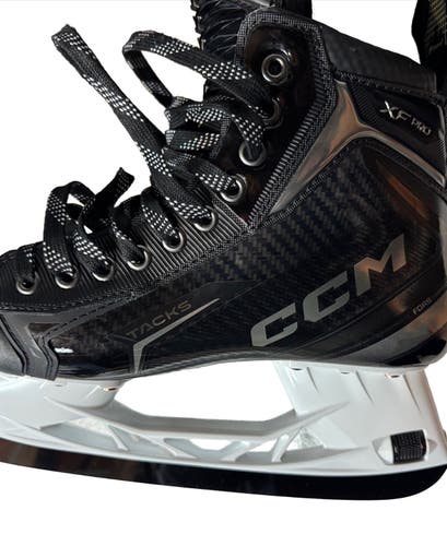 Black 2025 CCM Tacks XF Pro Hockey Skates Regular Width  (Slightly Used)