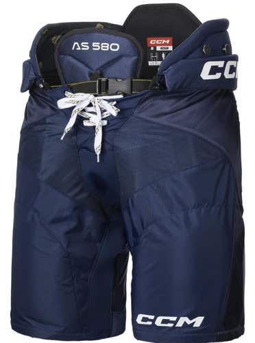 Navy Large Junior CCM Tacks AS 580 Hockey Pants (New)