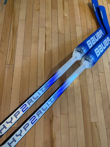 2 Pack New Bauer Vapor Hyperlite2 Goalie Stick Woll 25.5”