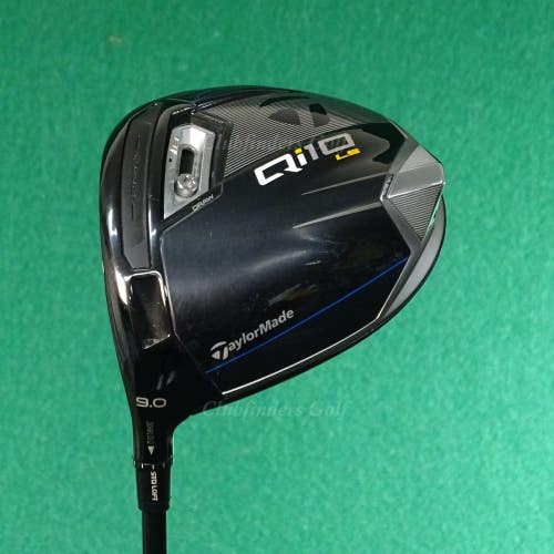 LH TaylorMade Qi10 LS 9 Driver HZRDUS Smoke Blue RDX 60g Graphite Stiff w/HC