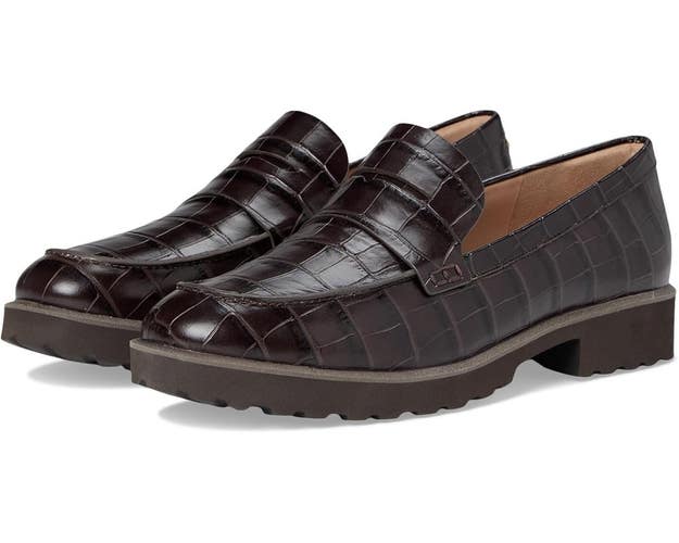 Cole Haan Geneva Loafer Women's 8 Dark Chocolate Leather Slip On Shoes RHS6705