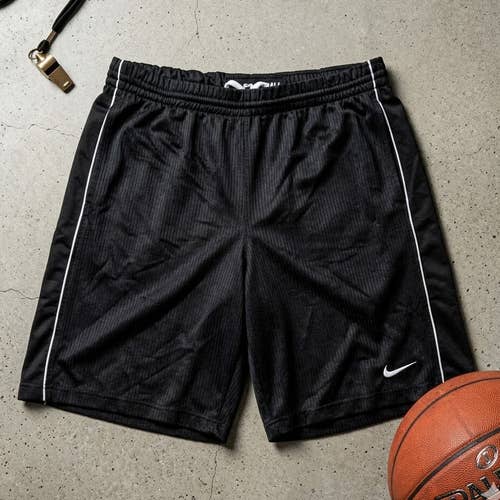 Nike Basketball Shorts Men's M Black Y2K Long Gym Athletic Activewear Swoosh