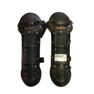 Used Rawlings 6C-B Catchers Leg Guards Black Youth 11730-S000070666