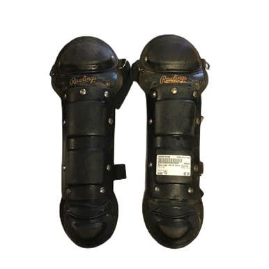Used Rawlings 6C-B Catchers Leg Guards Black Youth 11730-S000070666