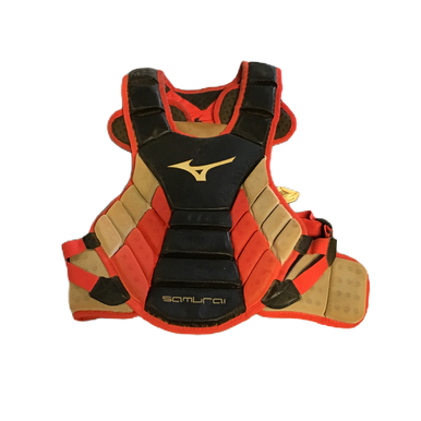 Used Mizuno SAMURAI Catchers Chest Protector Red Youth 11730-S000070711