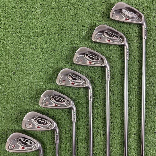 Ping i15 Iron Set 4-PW Green Dot AWT Regular Flex Steel Golf Pride MCC Grips
