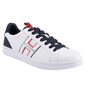 Tommy Hilfiger Lewly Sneakers Men's 11 White Faux Leather Low Top Shoes JZZ1285