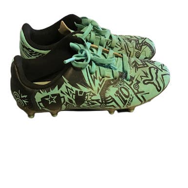 Used Puma 107500-02 Soccer Cleats Teal Junior 01.5 11730-S000070785