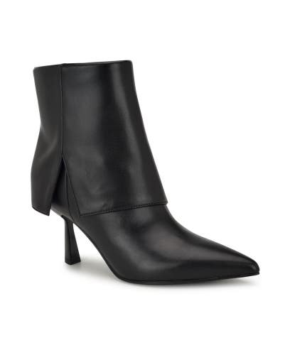 Nine West Bazie3 Boots Women's US 7 M Black Stiletto Heel Dress Bootie HTAT723