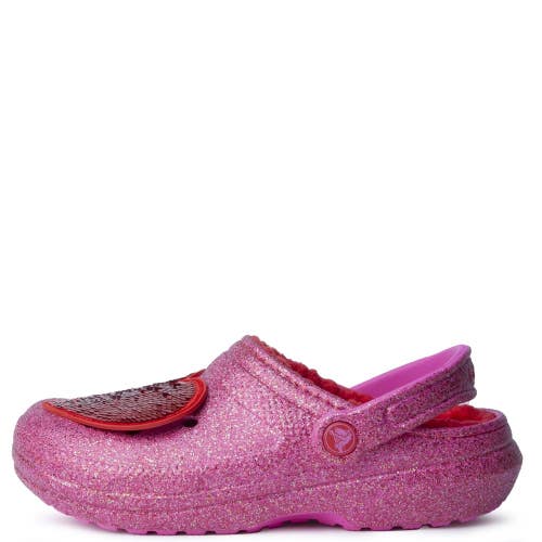 Crocs Classic Lined 208385-6EN Clog Men's US 13 Pink Glitter Fuzzy Liner JAX1180