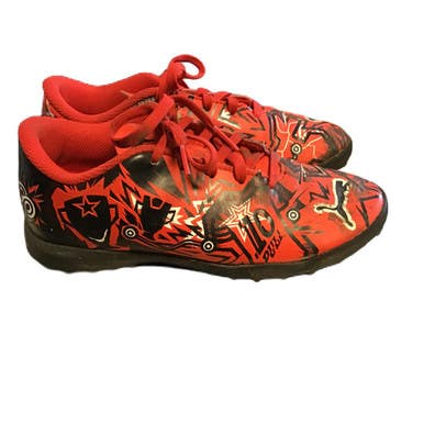 Used Puma 107492-01 Soccer Turf Shoes Red Junior 02 11730-S000070782