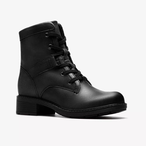Clarks Hearth Parker 26184131 Boots Women's US 10B Black Leather Ankle MEW404