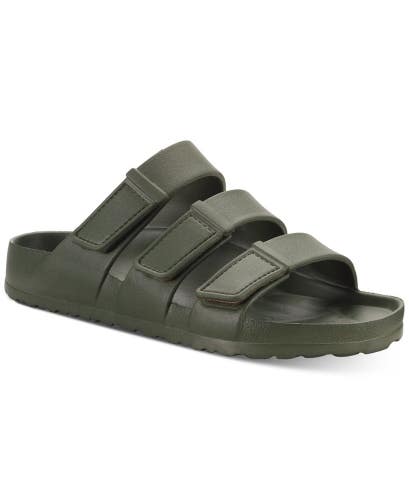 Sun + Stone Bowie Sandals Mens US 9 Army Green Slip On Adjustable Straps JZZ1279