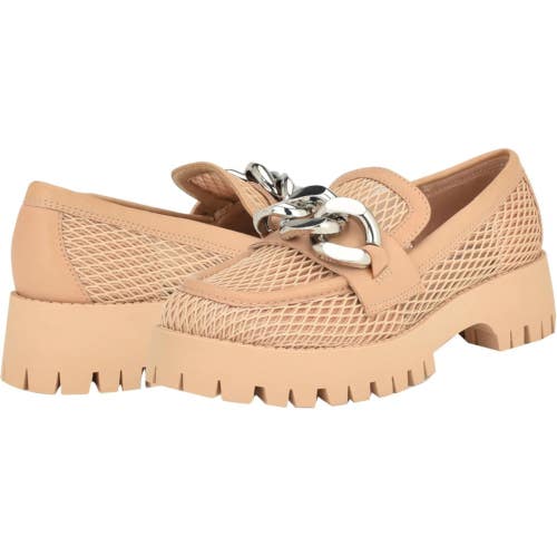 Nine West Afer Loafers Women's Beige Moc Toe Lug Sole Slip On Shoes HTAT732