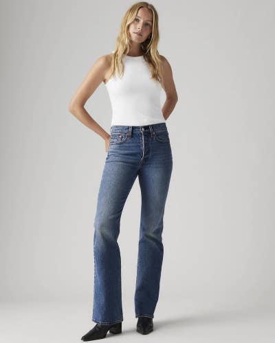 Levi's Wedgie Jeans Women's 31x32 Blue Denim Medium Wash Bootcut Leg JAX1173