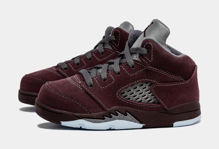 Air Jordan 5 Retro FN4238-600 Sneaker Toddler 8 Burgundy Lifestyle Shoes HTAT562
