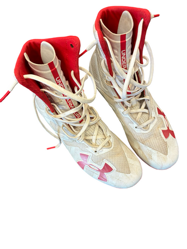 Used Under Armour Adult FB Cleats White Senior 7.5 11682-S000128924