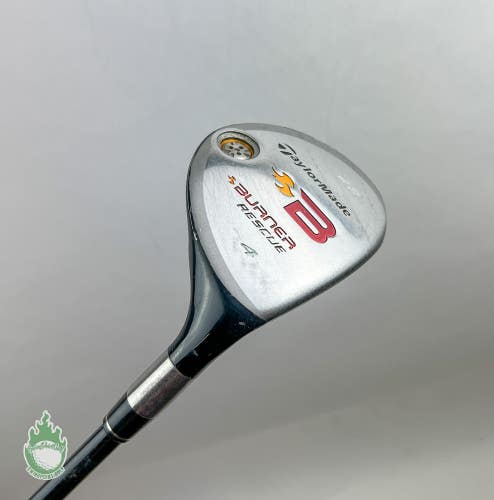 Used RH TaylorMade Burner Rescue 4 Hybrid 22* 60g Stiff Flex Graphite Golf Club