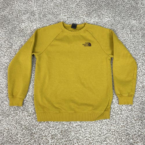 North Face Sweatshirt Womens Small Yellow Crewneck Fleece Desert Graphic Outdoor