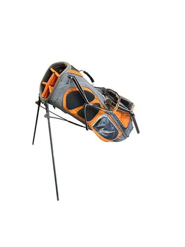 Used Nike 5 WAY STAND BAG Mens Stand Bag Orange 11682-S000130082