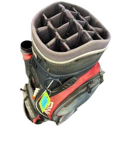 Used Ping DISCOVER 14 WAY CART BAG Mens Stand Bag Red 11682-S000130287
