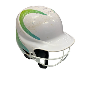 Used RIP-IT HELMET W/MASK Batting Helmet w/Mask White MD 11682-S000130313