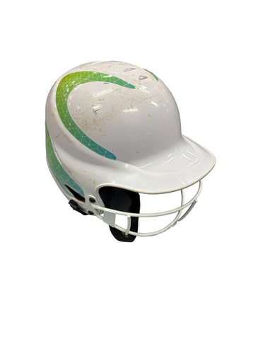 Used RIP-IT HELMET W/MASK Batting Helmet w/Mask White MD 11682-S000130313
