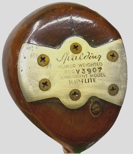 Spalding Power Weighted Tournament Model V3907 Top Flite Persimmon Driver SWEET