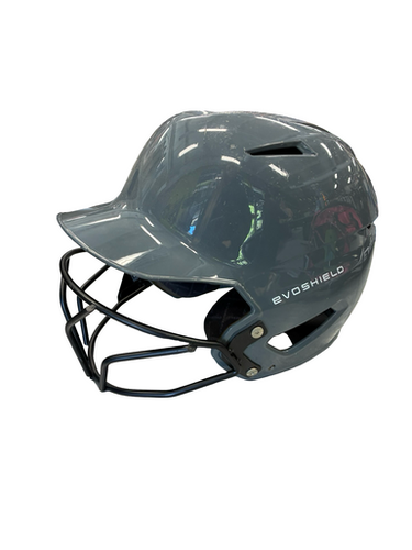 Used Evoshield HELMET Batting Helmet w/Mask Grey XS 11682-S000130387