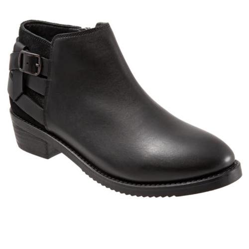 SoftWalk Raleigh S2155-001 Boots Womens US 7.5 Black Leather Ankle Bootie ZAP534