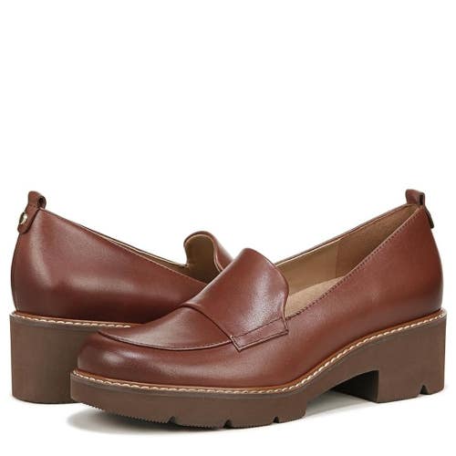 Naturalizer Darry Flat Women's US 6.5 Cappuccino Leather Loafers Shoes ZAP192