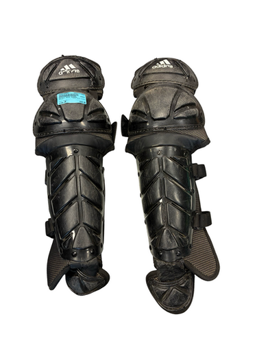 Used Adidas SHIN GUARDS Catchers Leg Guards Black Junior 11682-S000130564