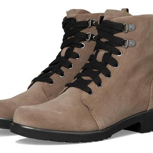 Munro Hartley M603946 Women's US 7.5 Brown Suede Round Toe Combat Boots ZAP582