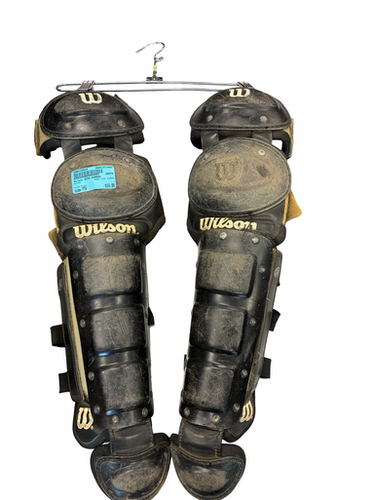Used Wilson SHIN GUARDS Catchers Leg Guards Black Youth 11682-S000130529