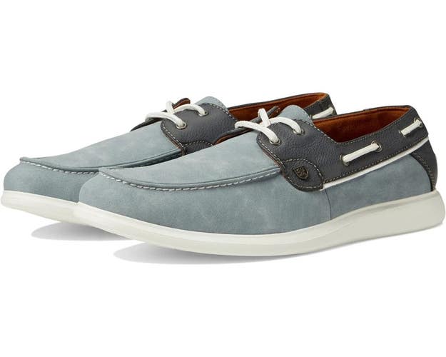 Stacy Adams Reid 25592-465 Men's Light Blue Moc Toe Casual Boat Shoe HTAT289